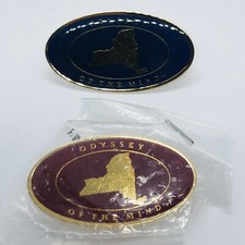 Odyssey of the Mind Trading Pin - New York State in Red & Blue