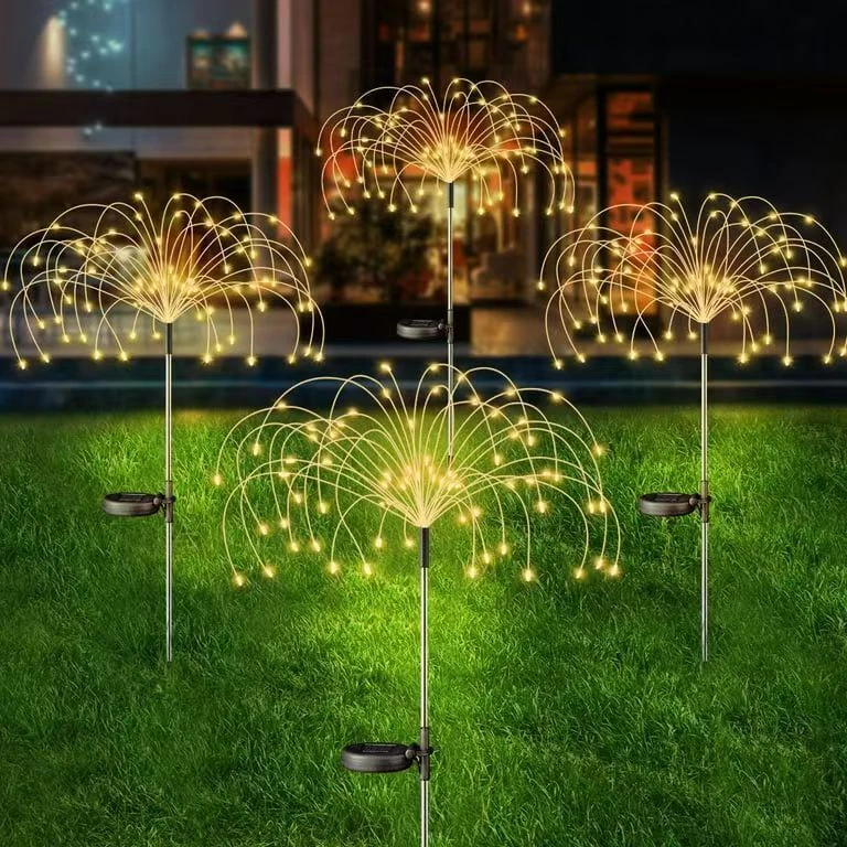 Luces solares de jardín al aire libre 150 luces LED de estaca patio césped paisaje iluminación Foto 4 de 4