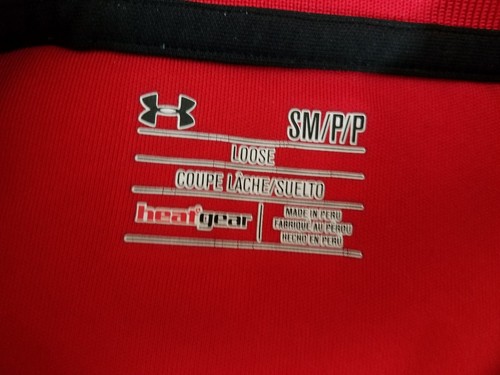 Camisa polo deportiva de golf Under Armour Heatgear suelta roja manga corta para hombre talla S - Imagen 5 de 5