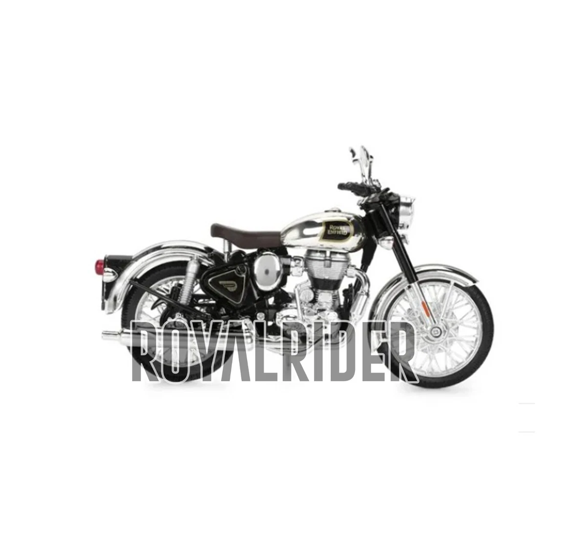 Royal Enfield Classic 350 Scale Model 1 12 Chrome Black