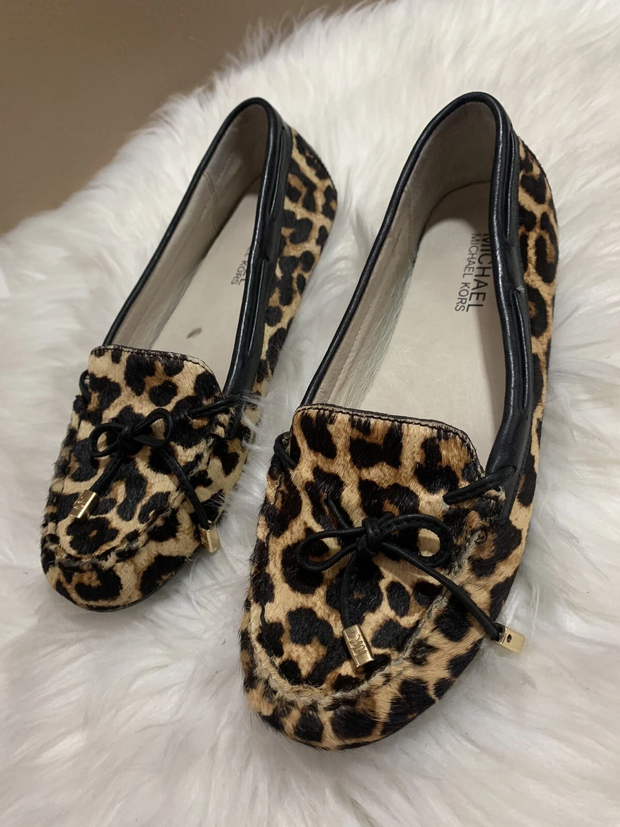 Michael Kors Calf Hair Chita Print Loafers Flats Womens 6.5 Career