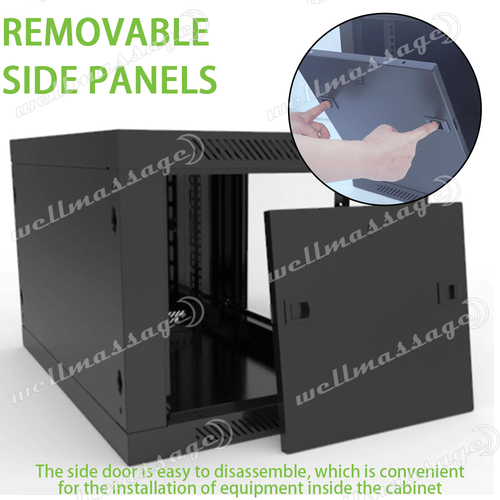 6RU 9RU 12RU 19" in Wall Mount Cabinet Server Rack Data Network Comms 450mm Deep - Picture 6 of 16