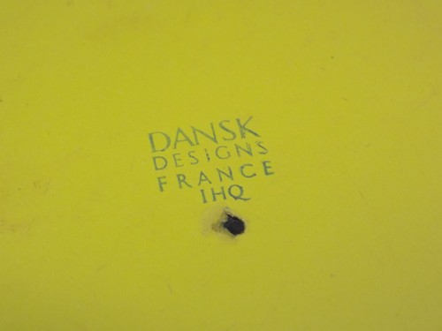 VTG MCM Dansk France IHQ Kobenstyle Yellow Enamel Dutch Oven Trivet Lid 3 qt - Picture 9 of 14
