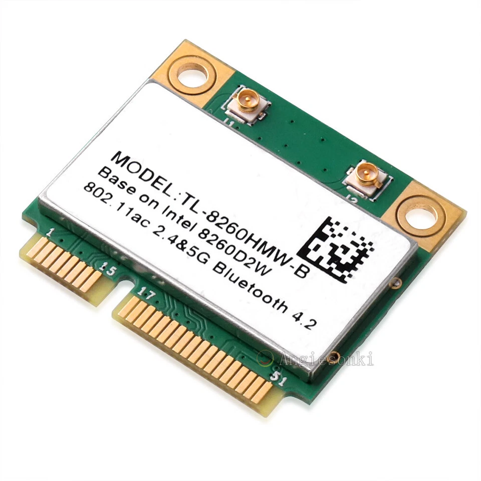 802.11AC 2.4G/5Ghz Dual Band Wireless-AC 8260 Mini PCI-E WiFi Card Bluetooth 4.2 - Image 2 of 4
