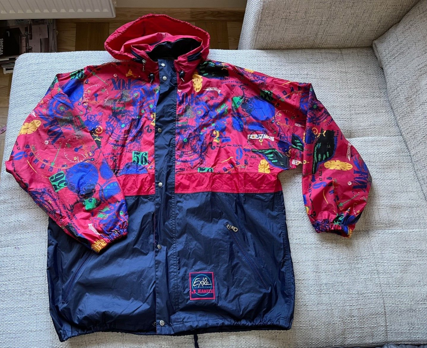 Vintage 90s JEATEX Unisex Windbreaker Raincoat Size 50/52/XL-image