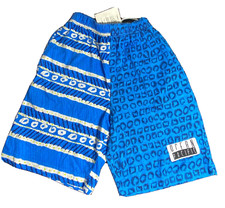 Ocean Pacific Surf Board Shorts Swim Trunks Blue Crazy Youth L New OP 1990s