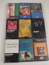Vintage Rock Cassette Lot Rolling Stones, Cat Stevens, Jimi Hendrix, Steely Dan