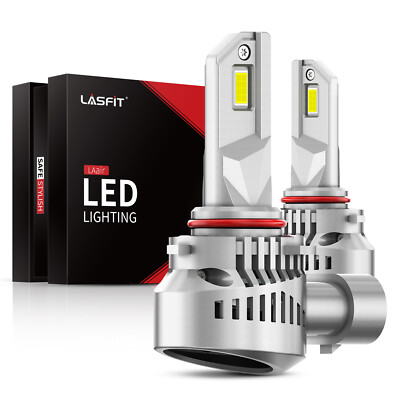 LASFT 9012 HIR2 LED Headlight Bulbs Kit High Low Beam Super Bright 6000K White