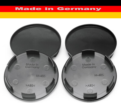 4x Nabenkappen M-485 schwarz Felgendeckel 64 mm Ronal TEC ASA