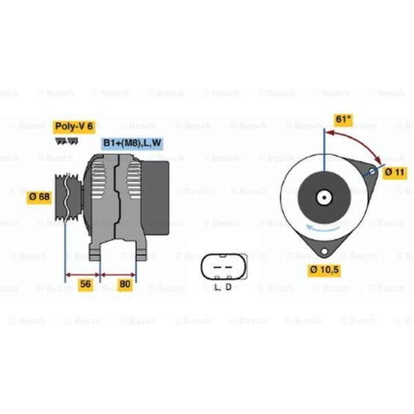 Bosch Generator Lichtmaschine 120A 14V FüR Renault Mascott Pritsche/Fahrgestell-image