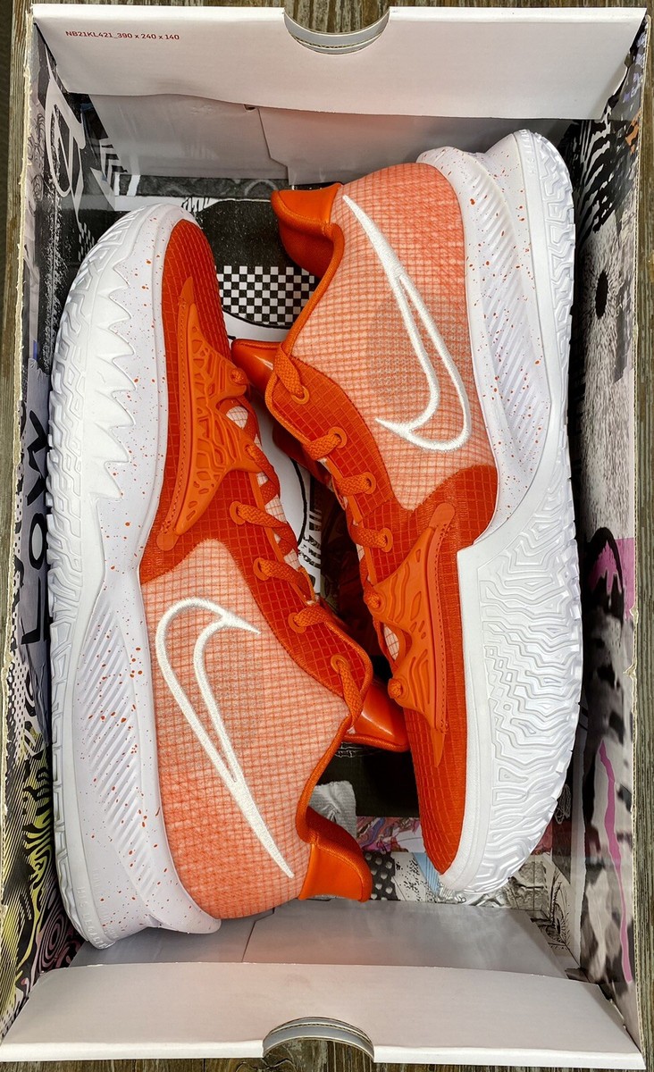 RARE Nike Kyrie Low 4 TB Team Orange Basketball Shoes White RARE Nike Kyrie Low 4 TB Team Orange Basketball Shoes White