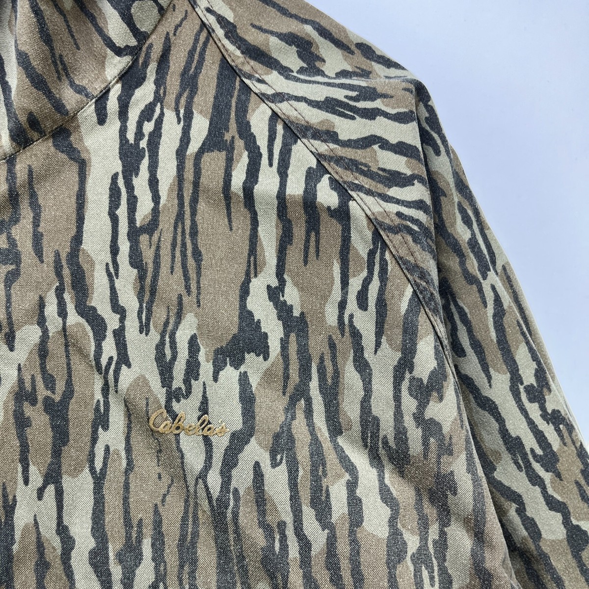 Vintage 90s Camo Tree Cabelas Goretex Shell Jacket Large Made in