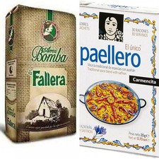 1kg Bomba la Fallera Reis + 20gr Gewürzmischung mit Safran für Paella
