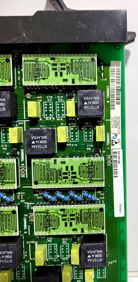 NORTEL NT8D09BA USED ANALOG M/WLC LINE CARD RLSE 11 nntm60g5p2vn - Image 4 of 4