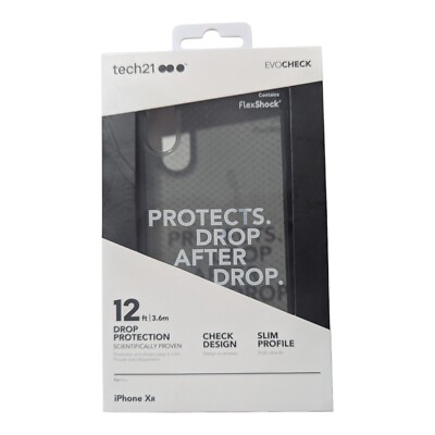 H7. EvoCheck Tech21 Slim Phone Case for Apple iPhone XR - Smoke