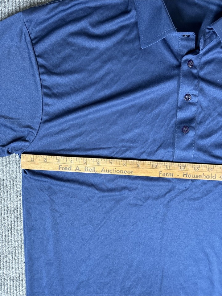 NWOT Collars and Co Collar Polo Golf Shirt Mens 2XL Dark Blue Solid