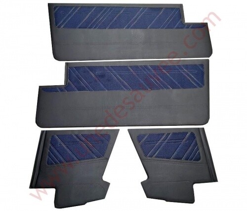 Panneaux de portes Peugeot 205 CJ en simili cuir anthracite | Kit de 4 pièces avant et arrière