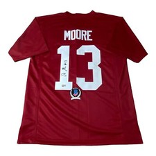 MALACHI MOORE SIGNED ALABAMA CRIMSON TIDE CUSTOM JERSEY BECKETT BAS COA BH088436