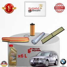 KIT TAGLIANDO 4  FILTRI E OLIO BMW X3 2.0 D E83 130KW 177CV DAL 2007 ->