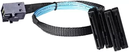 Mini SAS HDD SFF-8643 to 4 SFF-8482 Connector with Power Port Hard Drive 1M