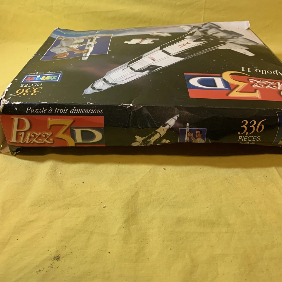 Apollo 11 Wrebbit Puzzle 3d 336 Pcs Space Ship Pre-Owned Damaged box As Is Open - Image 3 of 4
