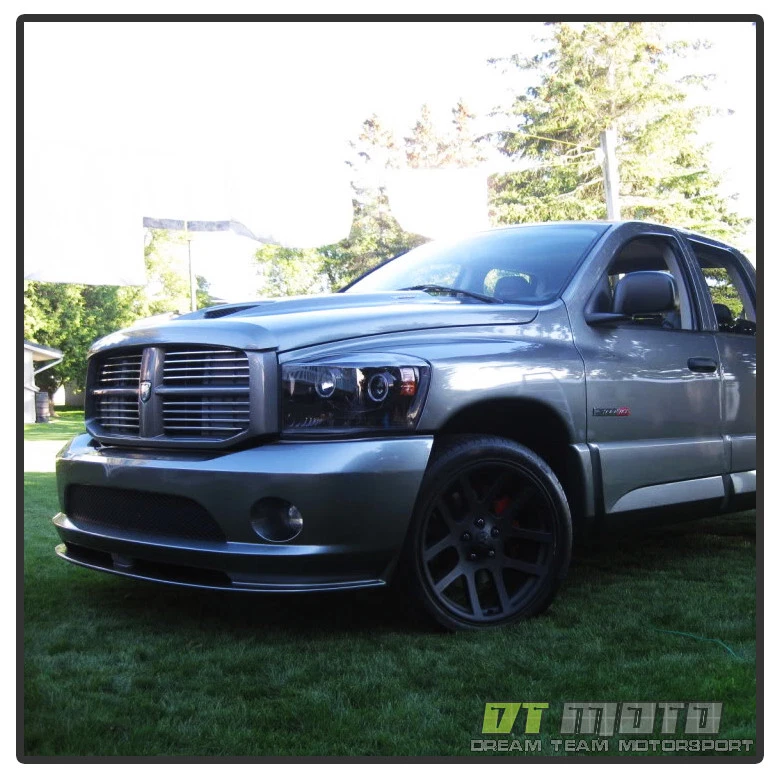 Faros proyectores LED halo negros Dodge Ram 2006-2008 luces luces izquierda+derecha Foto 4 de 4