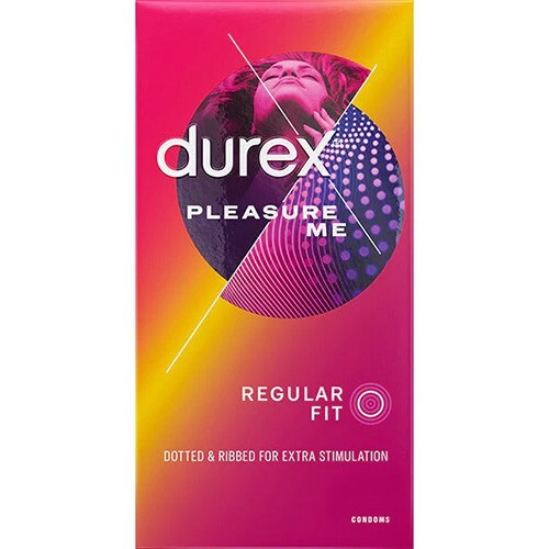 Durex Pleasure Me Ribbed & Dotted Condoms 12 Pack 56mm - Picture 1 of 7