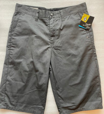 VOLCOM, BOYS BIG YOUTH 30/20 GRAY BERMUDA SHORTS, NEW WITH TAGS