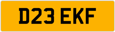  DEL BOY DEREK DELS DELBERT DERIK PRIVATE REGISTRATION CAR NUMBER PLATE D23 EKF