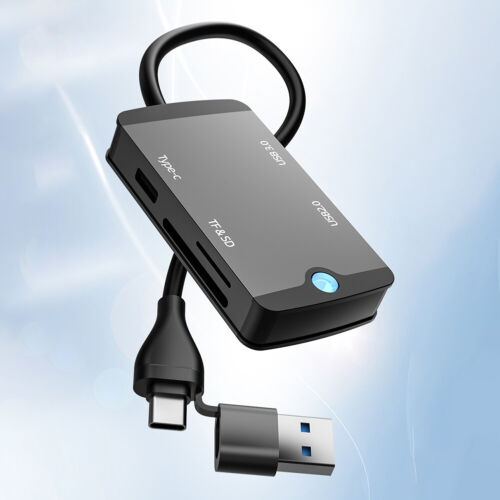 USB C Hub Card Reader Portable Plug and Play for Mobile Phone Tablet Laptop - Bild 1 von 17