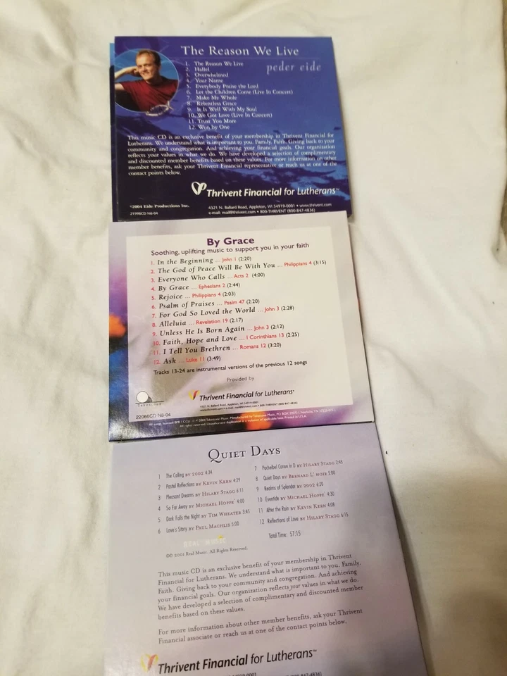 Quiet Days The Reason We Live By Grace Trivent Lutherans set of 3 1 each spiritu Foto 3 de 4