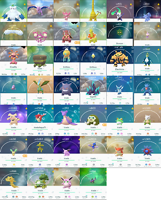 Shiny Pokemon Go - Persian Altaria Feebas Gigalith Virizion and many more