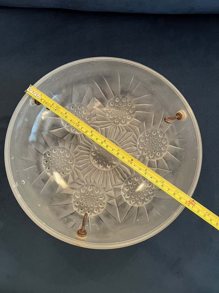Art Deco Frosted Glass Noverby Ceiling Pendant Light Fitting c.1930 eBay
