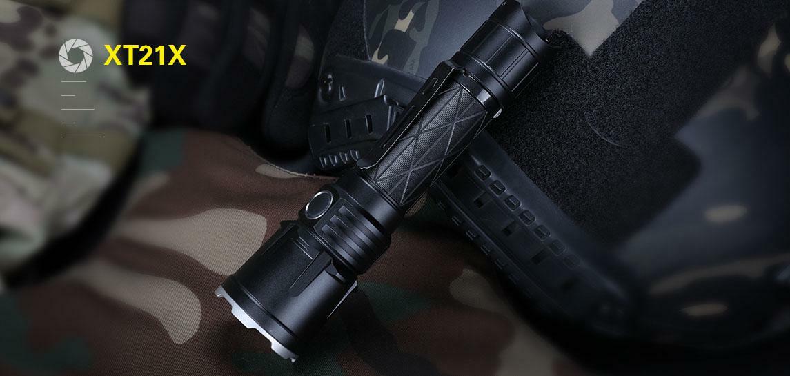 Klarus XT21X Rechargeable Tactical LED Flashlight w/LR10 Camping