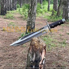18 INCH HANDMADE D2 STEEL HUNTING FORGED TEMPERD BOWIE KNIFE USA Duty paid