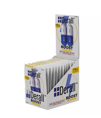 Derall Boost Focus 775mg Notropic  Memory Energy Concentration Full 12ct Box
