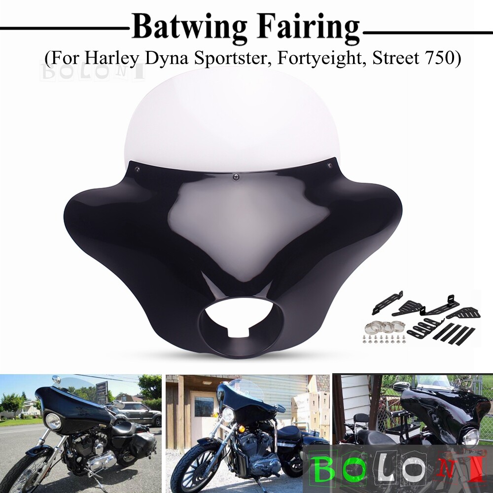 ハーレーダビッドソン スクリーン　※スクリーンのみ Batwing Fairing & Windshield For Harley Dyna Softail XL1200 Street