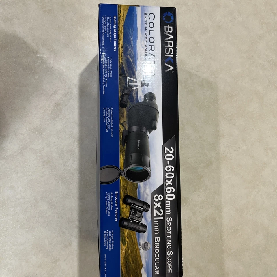 BARSKA COLORADO SPOTTING SCOPE & BINOCULAR 20-60X60MM & 8X21MM - Image 3 of 4