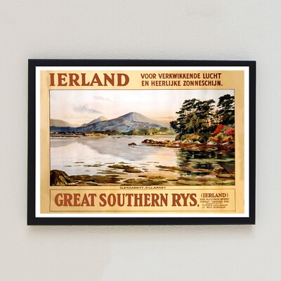Irland Glencarriff Landschaft Poster Werbung Reise Retro Vintage 7x5 Kunstdruck