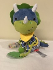 Bandana Buddy Plush Triceratops Dinosaur Baby Toy Rattle Teether by Skip Hop