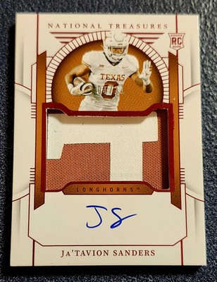 2024 National Treasures Collegiate JaTavion Sanders Auto Jersey #/11 TEXAS KHH