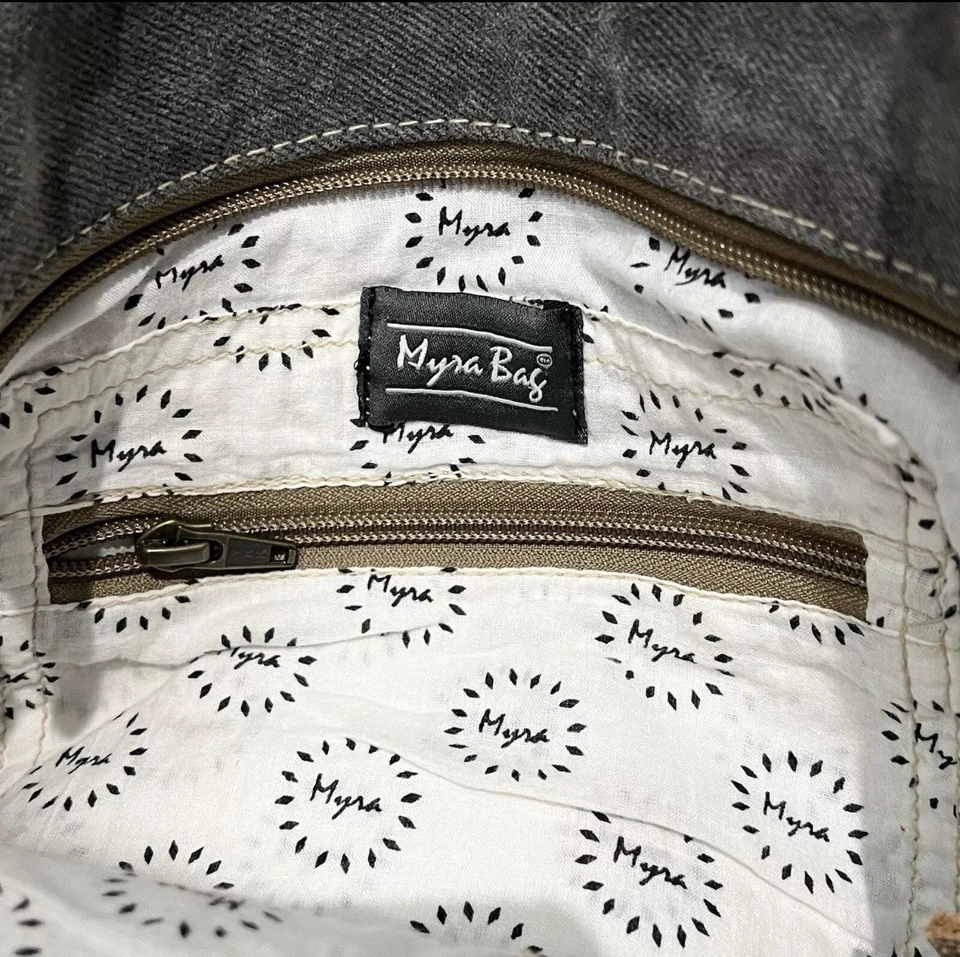 Bolso de Mano Myra Bag Coll Dude Oculto Bolso de Mano Floral de Lona Cartera Occidental Foto 4 de 4