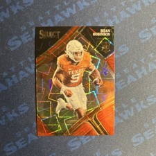 2023 Panini Select Draft Picks Lazer Prizm Bijan Robinson #109 Texas Football