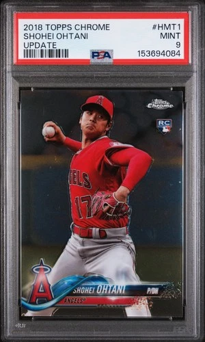 2018 TOPPS CHROME UPDATE #HMT1 SHOHEI OHTANI ROOKIE RC PSA 9