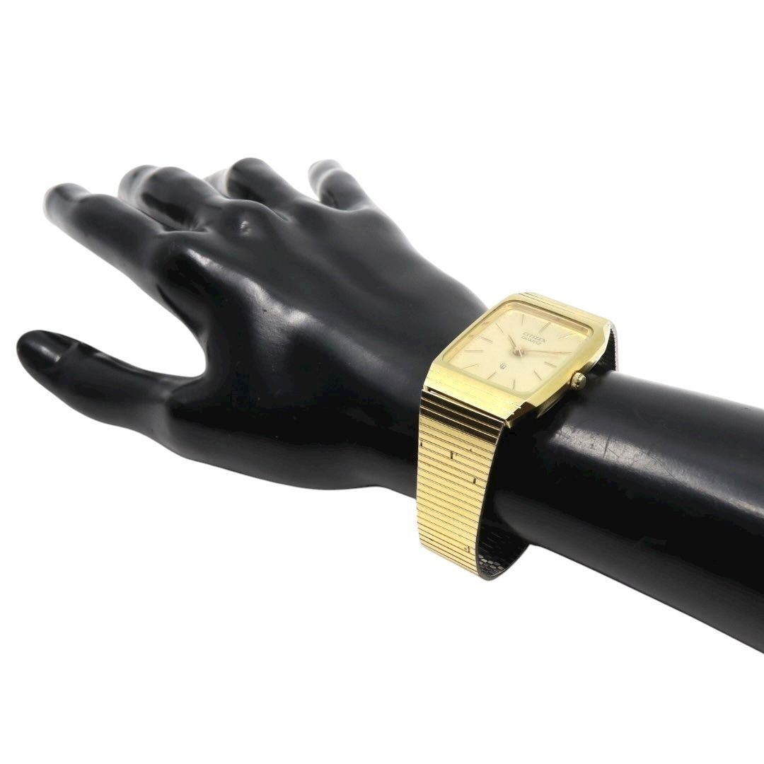 Citizen Quartz Gold Color Rectangular Stainless S… - image 4