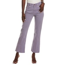 BRUNELLO CUCINELLI WOMEN'S LAVENDER FLARED COTTON TROUSERS MSRP 1495 36