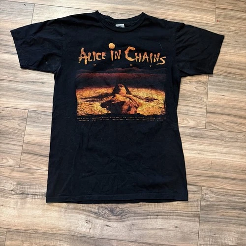Vintage Alice in Chains "Dirt" tracklist T-shirt With the ic Vintage vintage concert t-shirt, vintage, single stitch, B+ condition