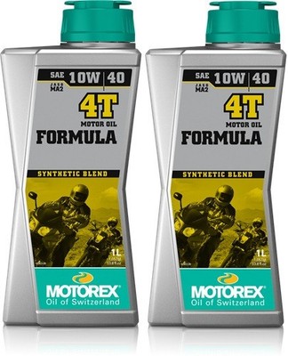 2 Bottles Motorex 10W-40 Formula Semi Blend Synthetic 4T Engine Oil Motorcycle