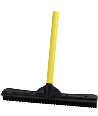 Original Pet Hair Rubber Broom with Squeegee, with 58'' Telescopic Handle for Car