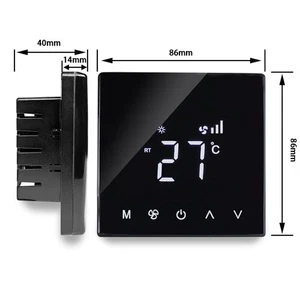 Smart Thermostat Home Climate Control Home Automation Curved Screen Design